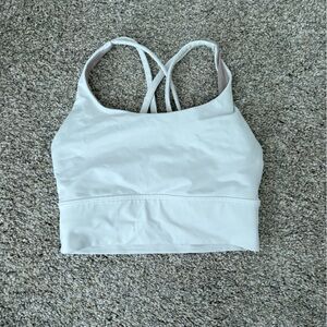 Lululemon White Tight Sports Bra